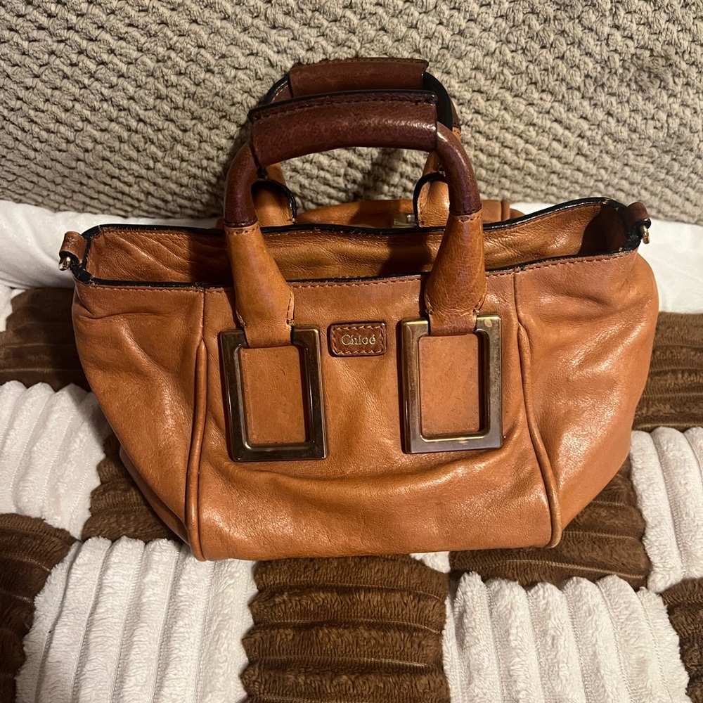 Chloé Ethel Tan Leather Handbag